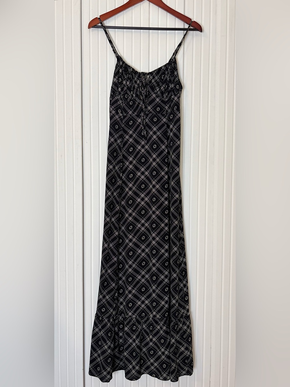 Urban Outfitters Milkmaid Tiered Maxi Dress M Bohemian Whimsigoth Floral Button